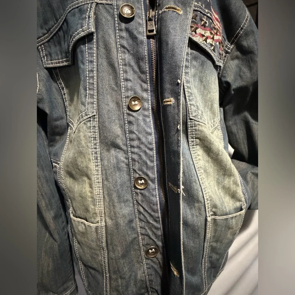 Vtg‎ '76 American Flag Marc Buchanan Denim Jacket